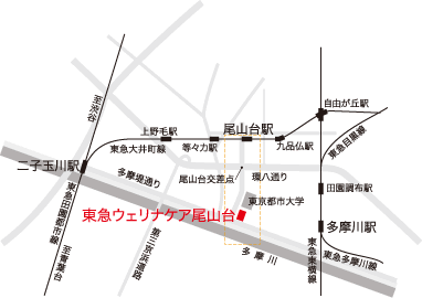 東急ウェリナケア尾山台　地図